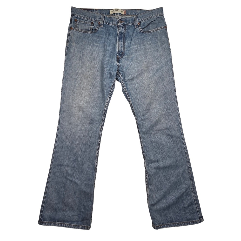 Vintage Y2K Levis 527 Low Boot Cut Jeans Mens 38x34 Blue Denim Slim Fit Casual